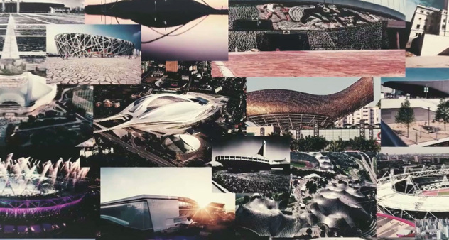 A Collage Of Olympic Stadium